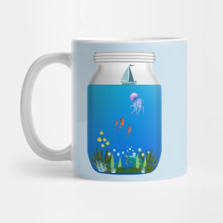 Sea life in a jar - Ocean Mug